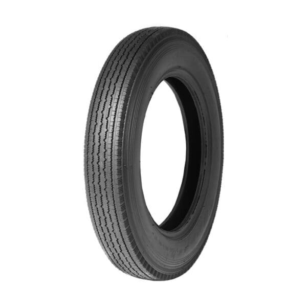 A truck tire on a white background.