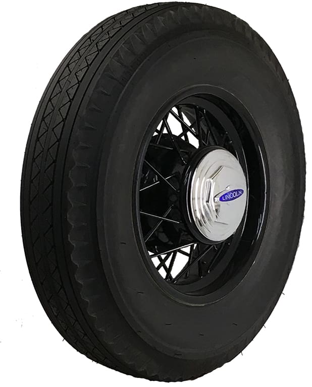 A Bedford 650 20 Blackwall tire on a white background.