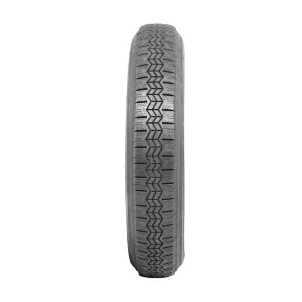 A vertical standing 155TR15 Michelin X tire with detailed tread pattern on a white background.