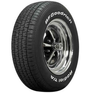 BFGoodrich radial tire with chrome rim
