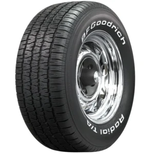 BFGoodrich Radial T/A tire with chrome rim