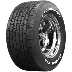 BFGoodrich radial car tire with chrome rim