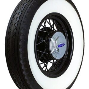 Lincoln whitewall tire with spoked wheel