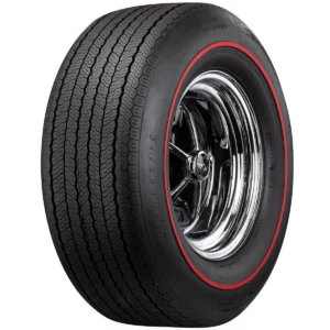 Classic redline tire with chrome wheel