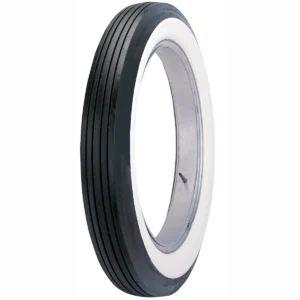 Whitewall bicycle tire with black tread