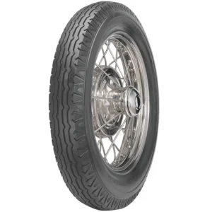 Vintage motorcycle wheel with spoked chrome rim